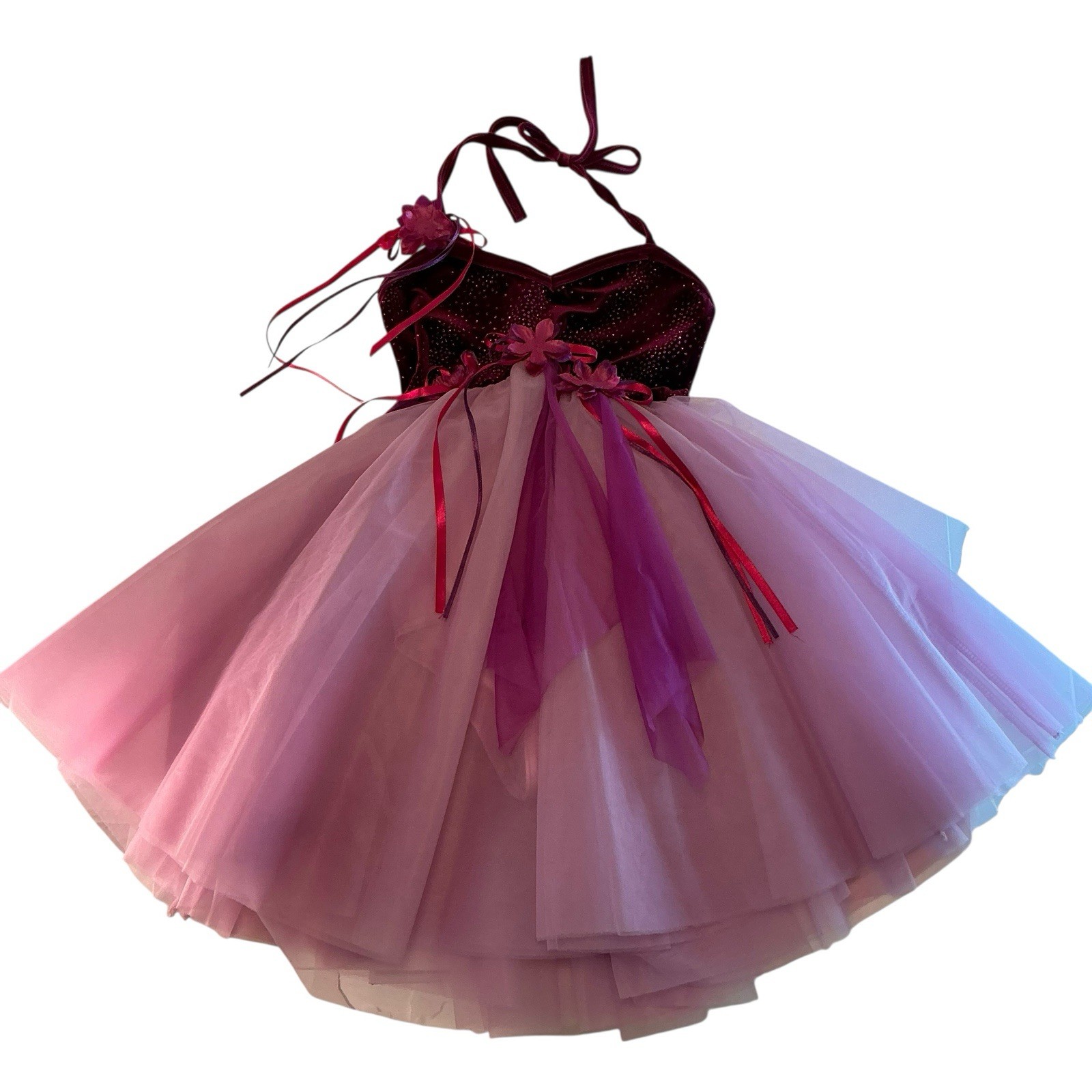 Costume Gallery Dress Purple Lavender Puffy Dress w/Bodysuit Child 6-7 Yr Medium