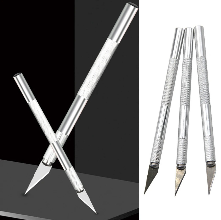 1set Aluminum Alloy Craft Knife Precision Carving Art Cutting Tool Kit - NEW