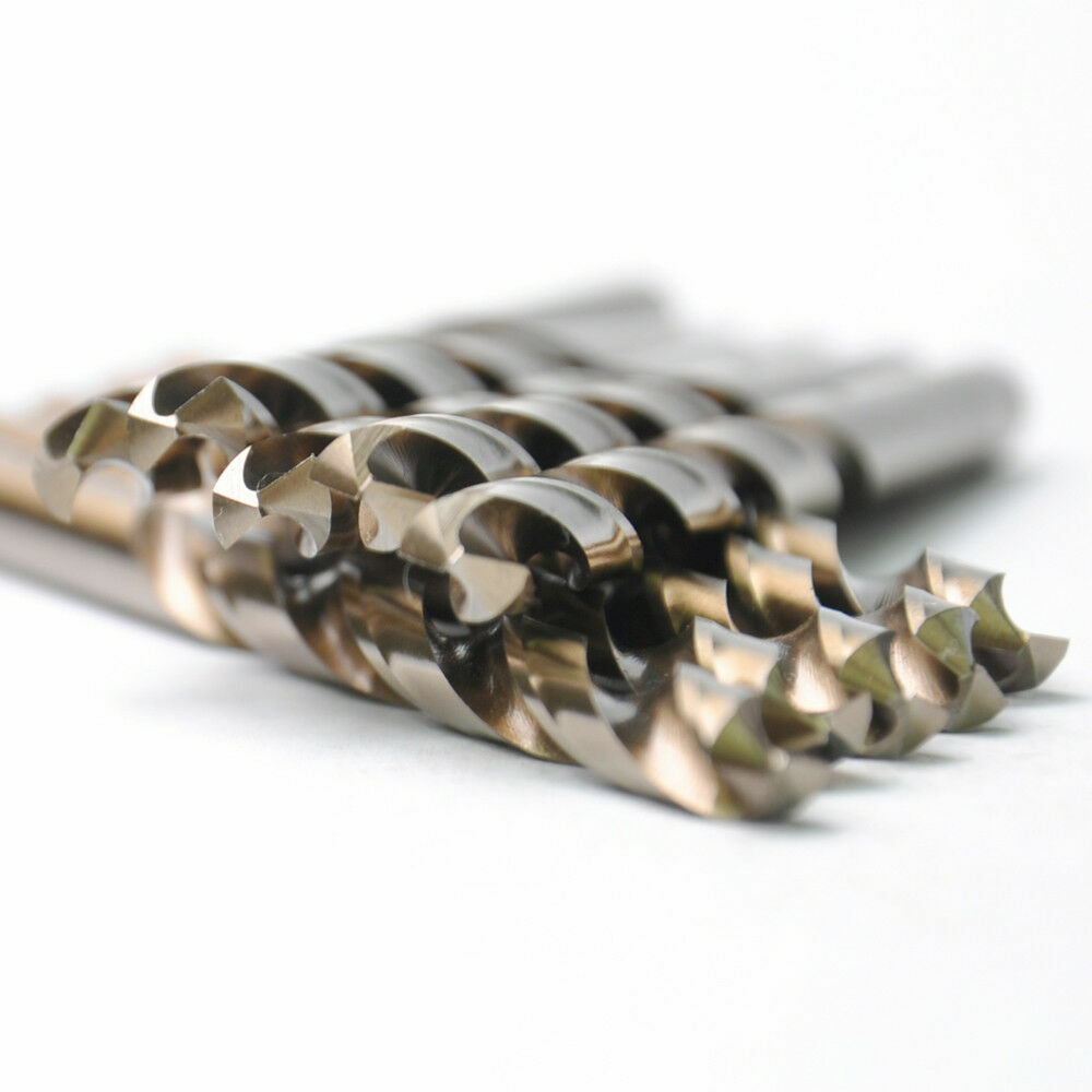 Drillforce 10PC 1/16" Cobalt Drill Bit Set HSS M35 Jobber Length Metal Drill Bit