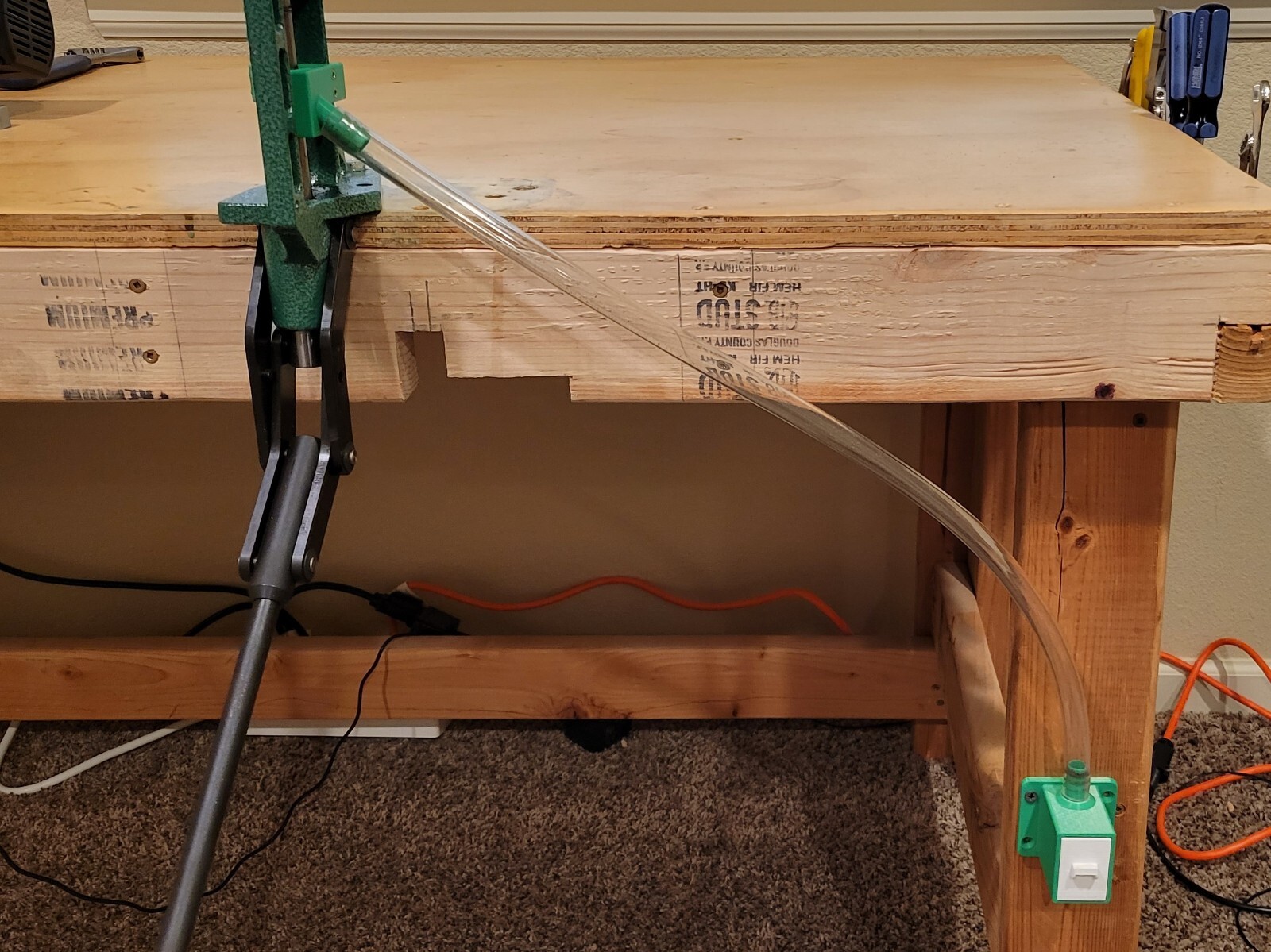 RCBS Partner Press Primer Catcher Green with Hose and Magnetic Cover