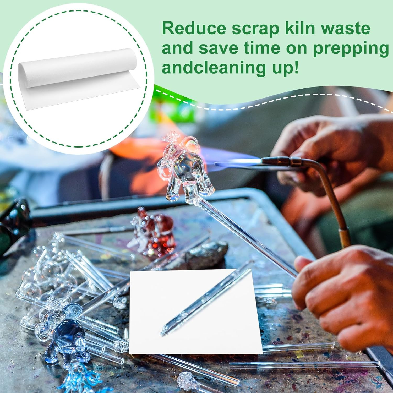 65 Ft X 20.5 Inch Thinfire Kiln Shelf Paper Roll - Ceramic Fiber Paper High Temp