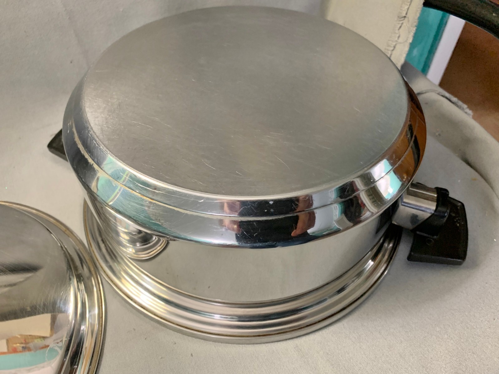 Vintage Kitchen Craft Stainless Steel 5 Qt Stock Pot With Vented Lid Made In USA