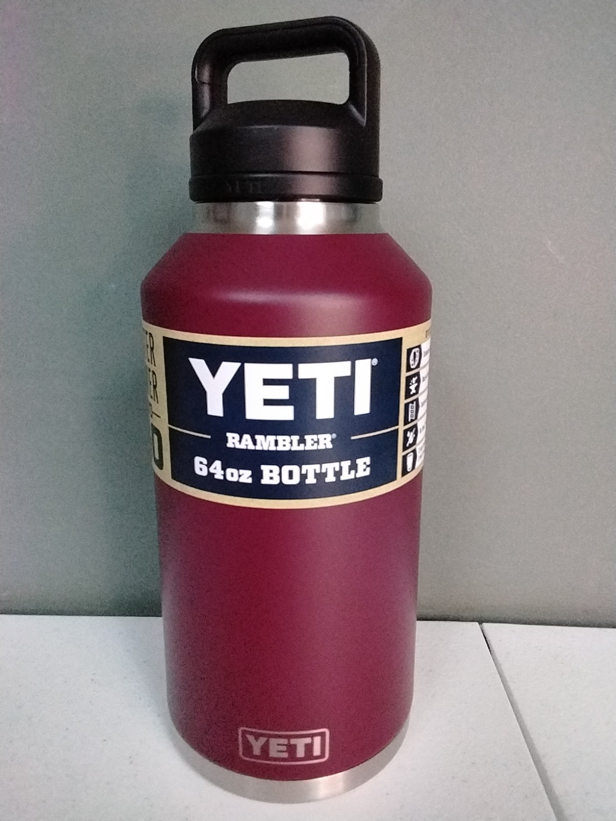 Yeti Rambler 64oz Bottle with Chug Cap Wild Vine Red NWT