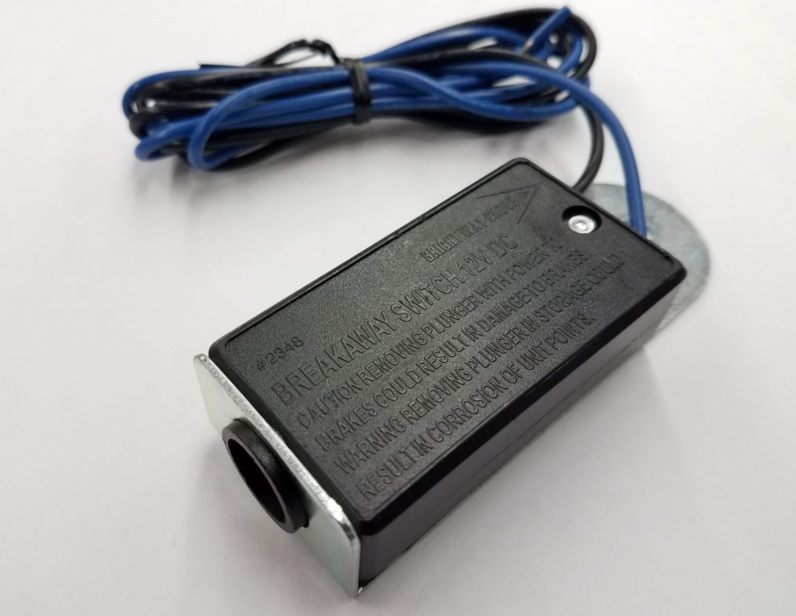 Trailer Breakaway Switch, Bracket 4' Cable W/ Lanyard & Plastic Pin Brake Away