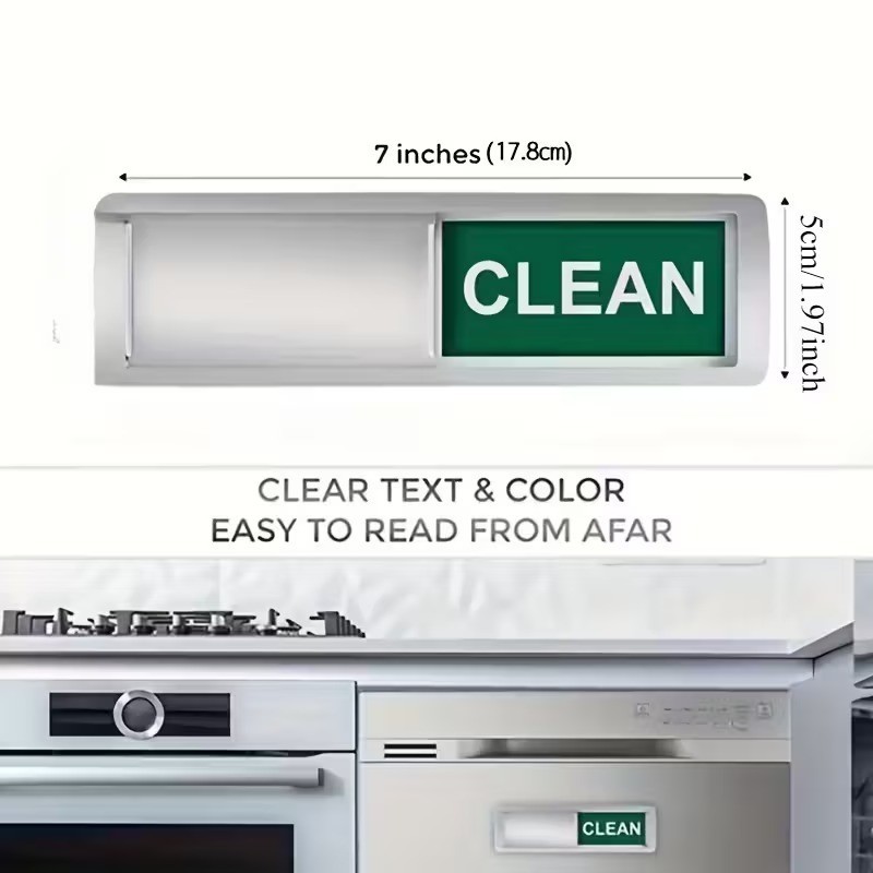 1pc Iron Dishwasher Magnet Clean Dirty Sign, Dual-Use Easy-Push Indicator