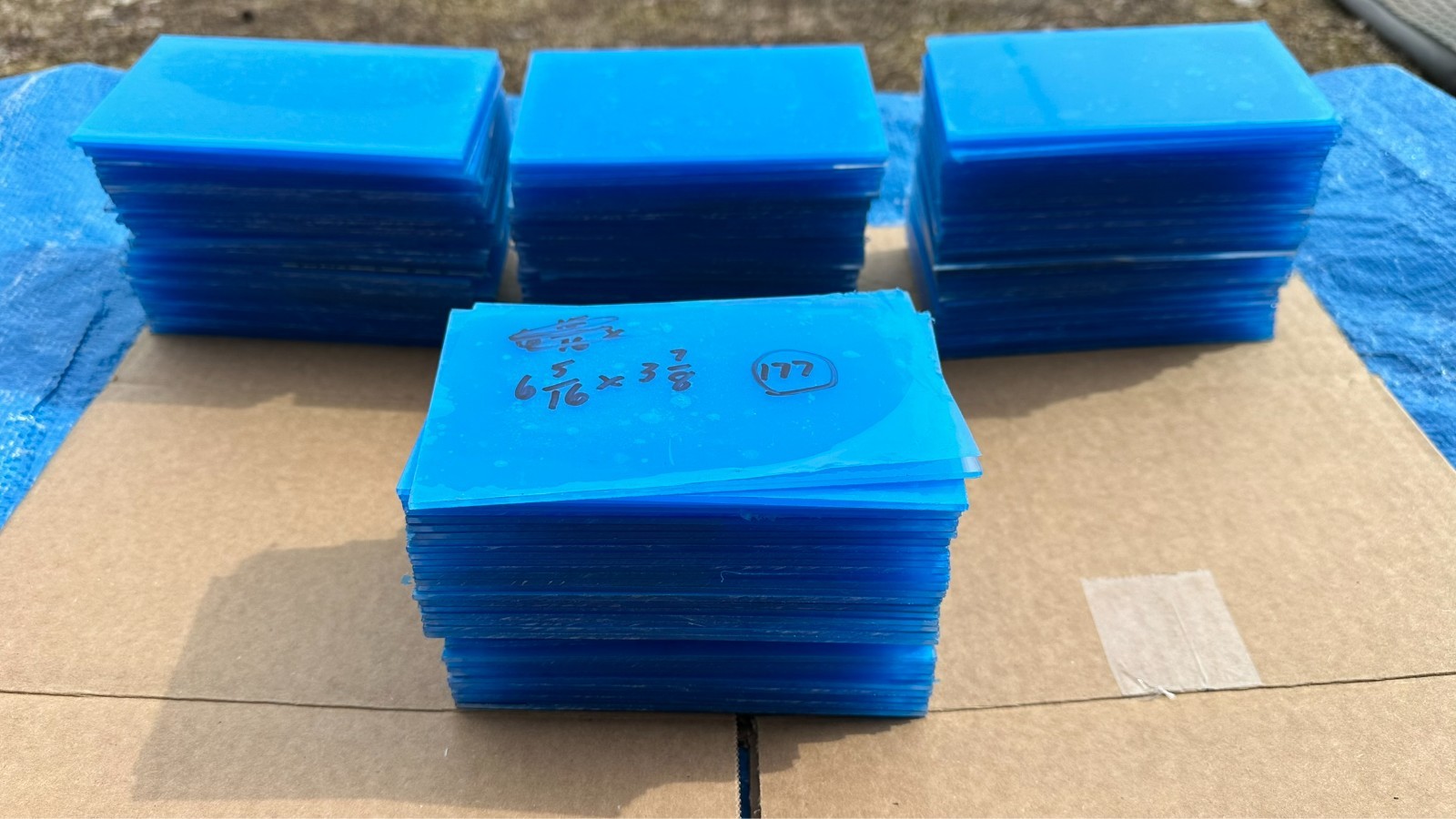 Lot 177 New Sheets of 6-5/16" x 3-7/8" Acrylic Clear Plexiglass Plexi Small