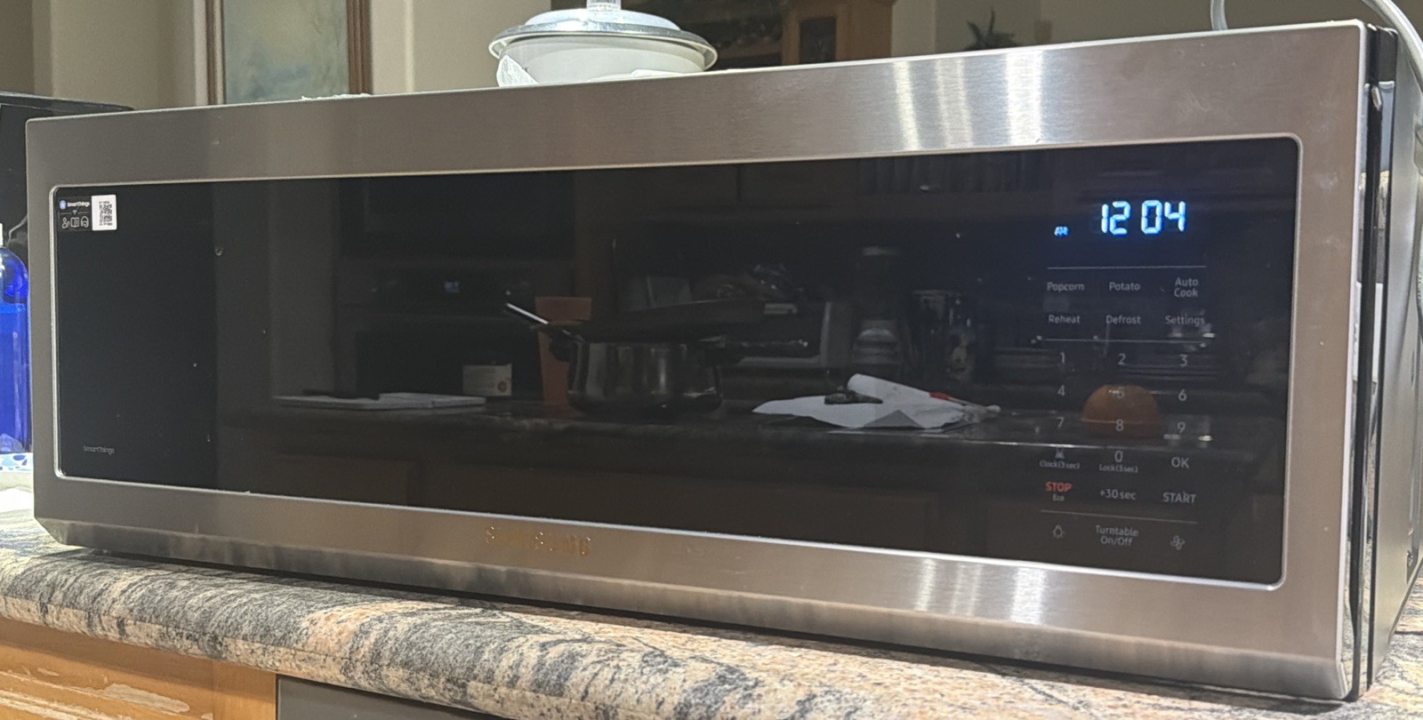 Samsung Smart SLIM 1.1-cu ft Low Profile Over-the-Range Microwave ME11A7510DS