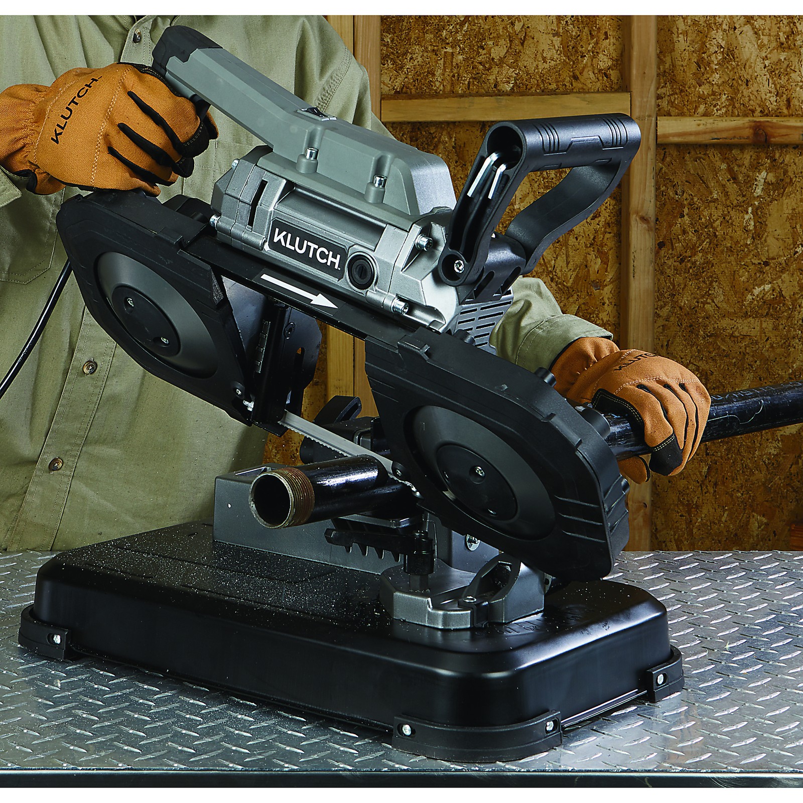 Klutch Electric Portable Benchtop Bandsaw, 120V