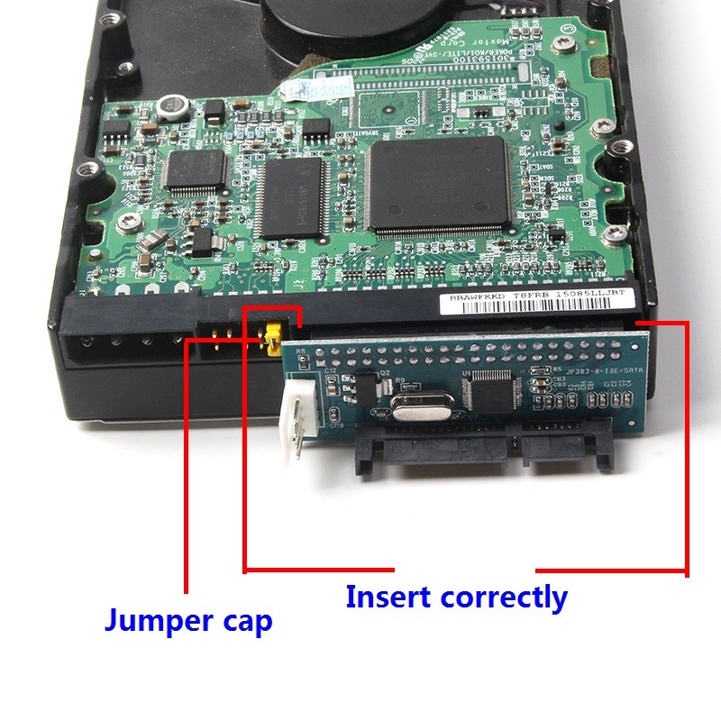 40 Pin Female SATA IDE to 22 Pin Male Adapter PATA 3.5" Card for T1 Converter US