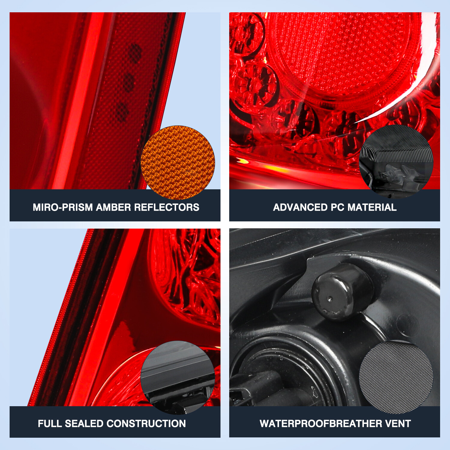 For 2011-2020 Dodge Grand Caravan LED Tail Light Brake Lamp Right Passenger Side