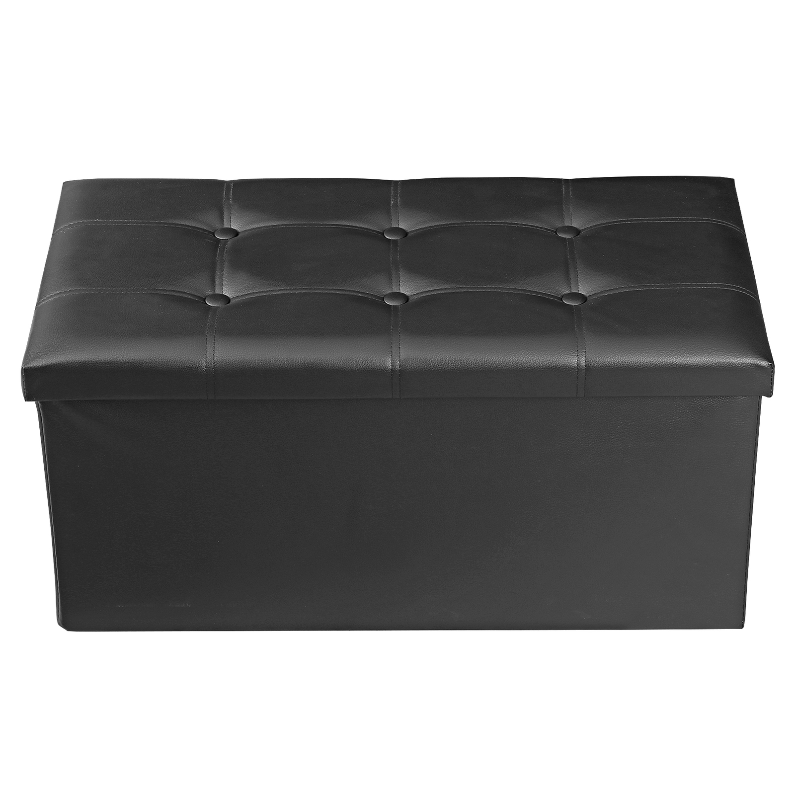 30" Storage Ottoman Bench Folding Footrest Stool Storage Chest Hold up to 350LBS