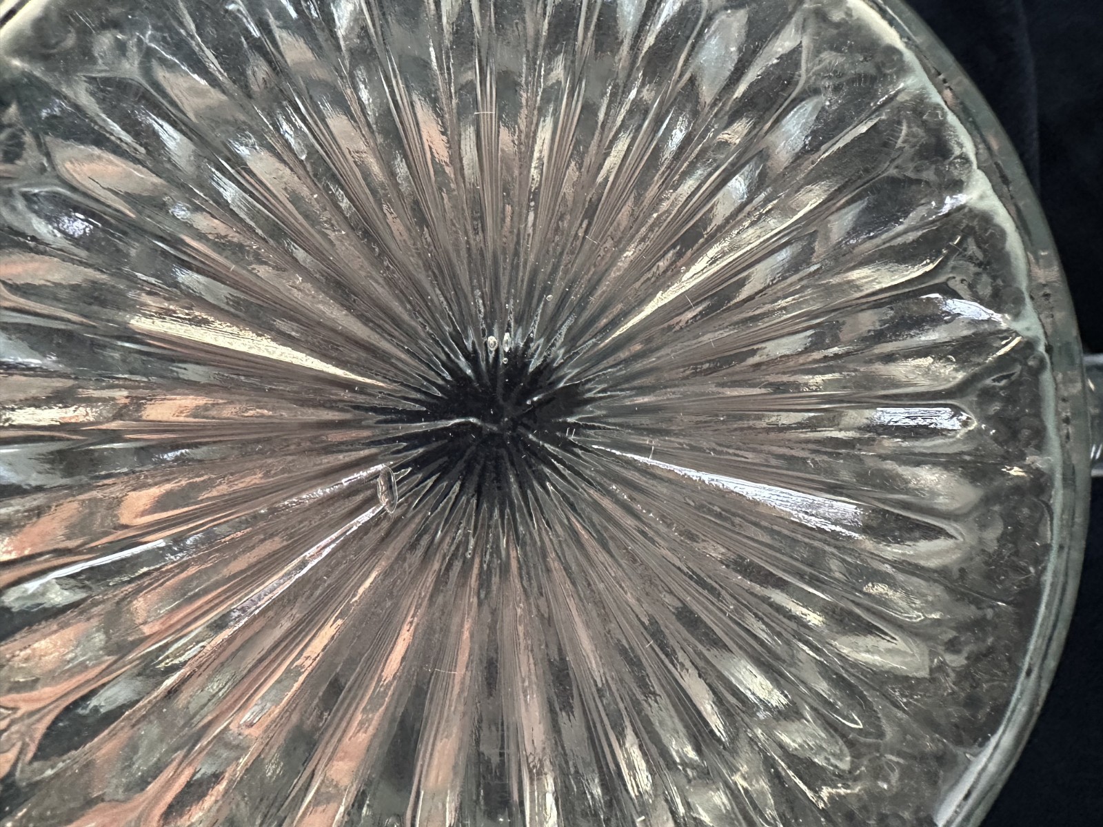 Vintage Crystal Decanter w/ Silverplate Spout & Handle Ice Core Insert