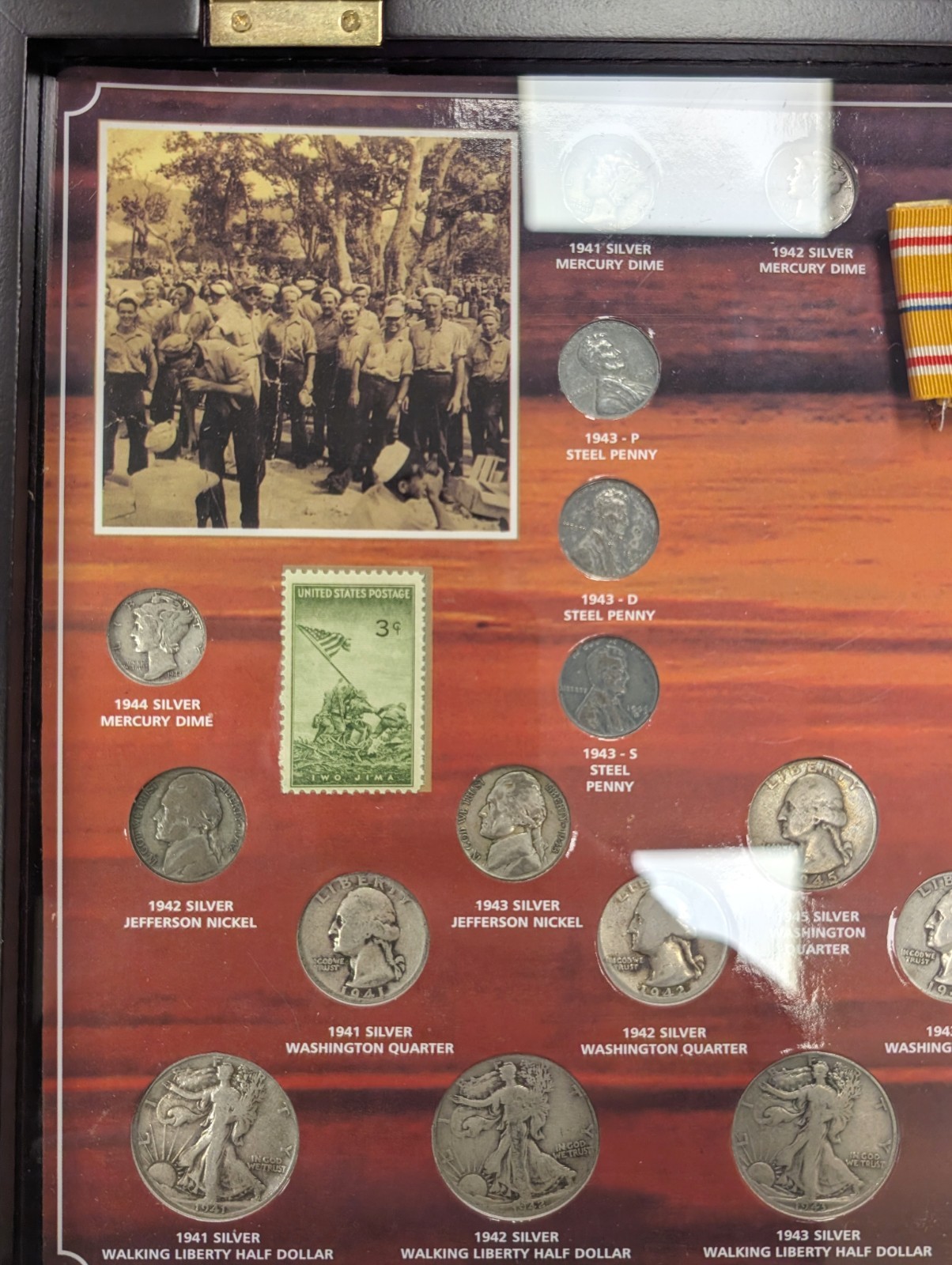 Asiatic Pacific Theatre Coin Set 1941 - 1945 Medal Stamp Silver World War RK820