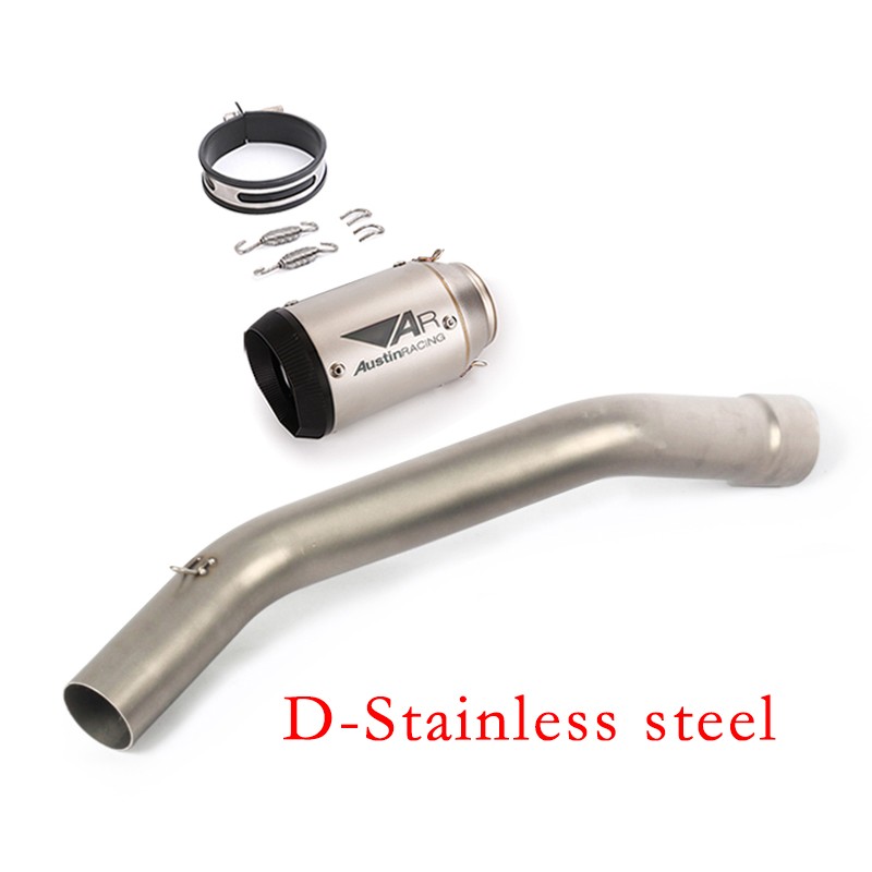 For Kawasaki Ninja ZX6R Carbon Exhaust Muffler Mid Link Pipe Slip On ZX636 09-23