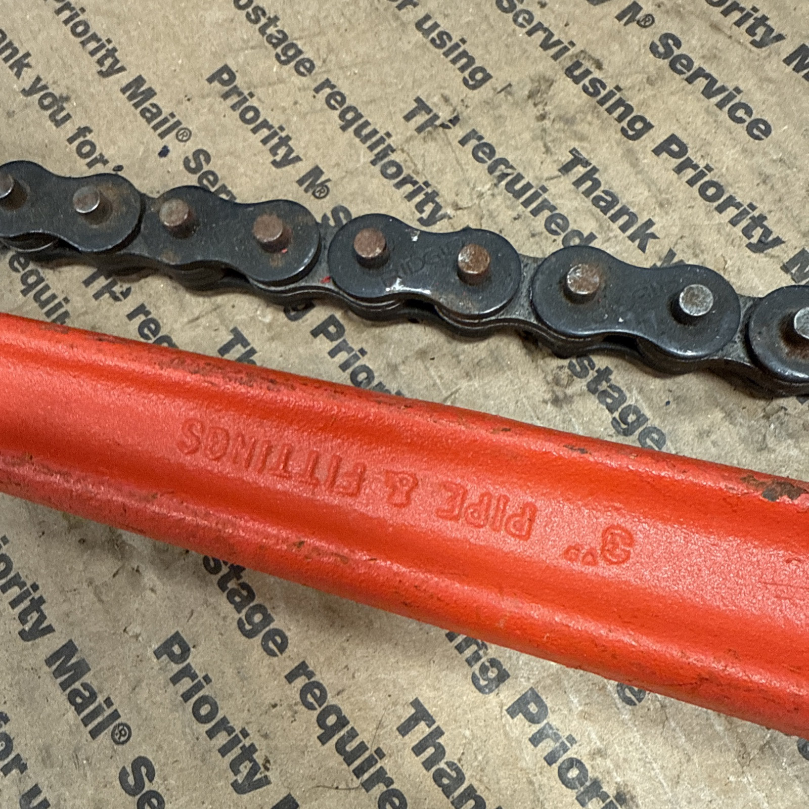 RIDGID Model C-24 Heavy-Duty Chain Wrench 3" New open box Has Paint Scratches