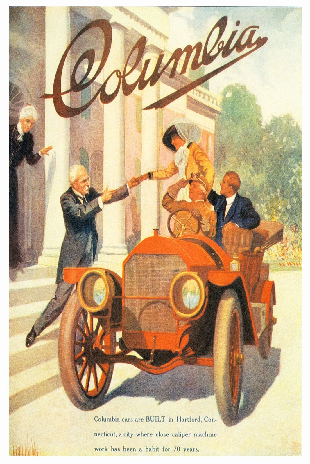 Columbia Cars Vintage Ad Poster - 24x36” - Rare Reprint 🤯💯 1905