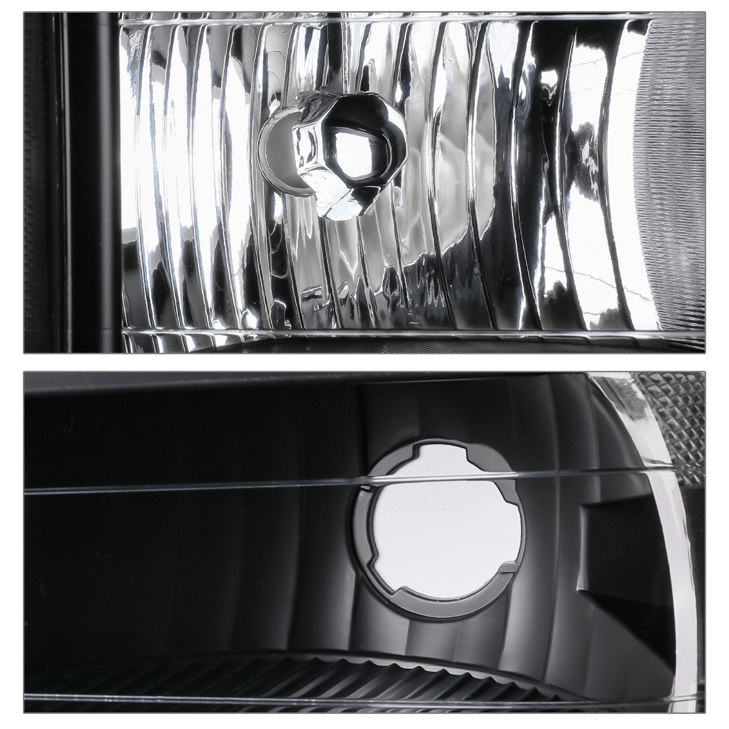 L+R Headlight Bumper Lamp for 2004-2012 Chevy/GMC Colorado/Canyon Black/Clear