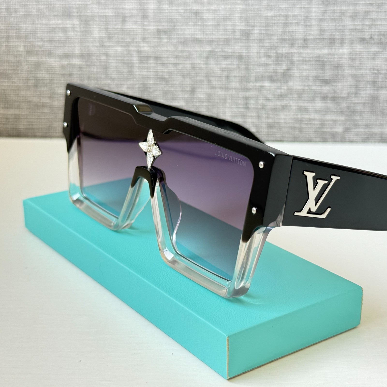 Louis Vuitton Z1736W Cyclone Sunglasses Black Swarovski Crystal
