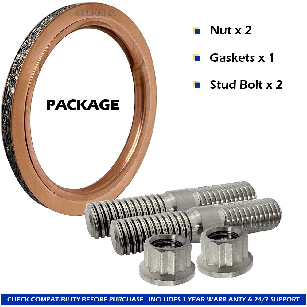 Cylinder Exhaust Studs Muffler Bolt Gasket Kit For Yamaha YFZ450W YFZ450RW 12-13