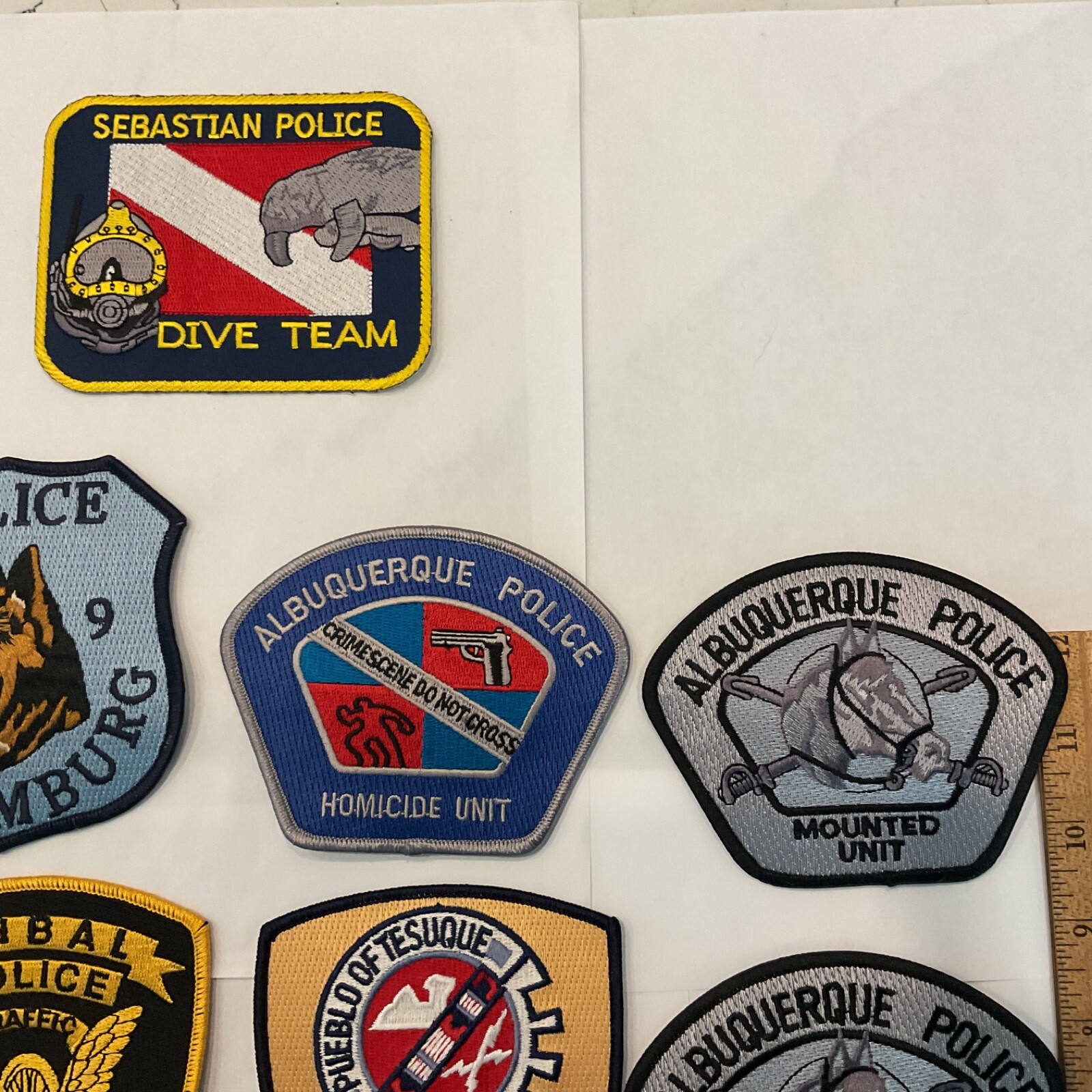 Police collectors Wholesale patch set 20 pieces all different patches. All New