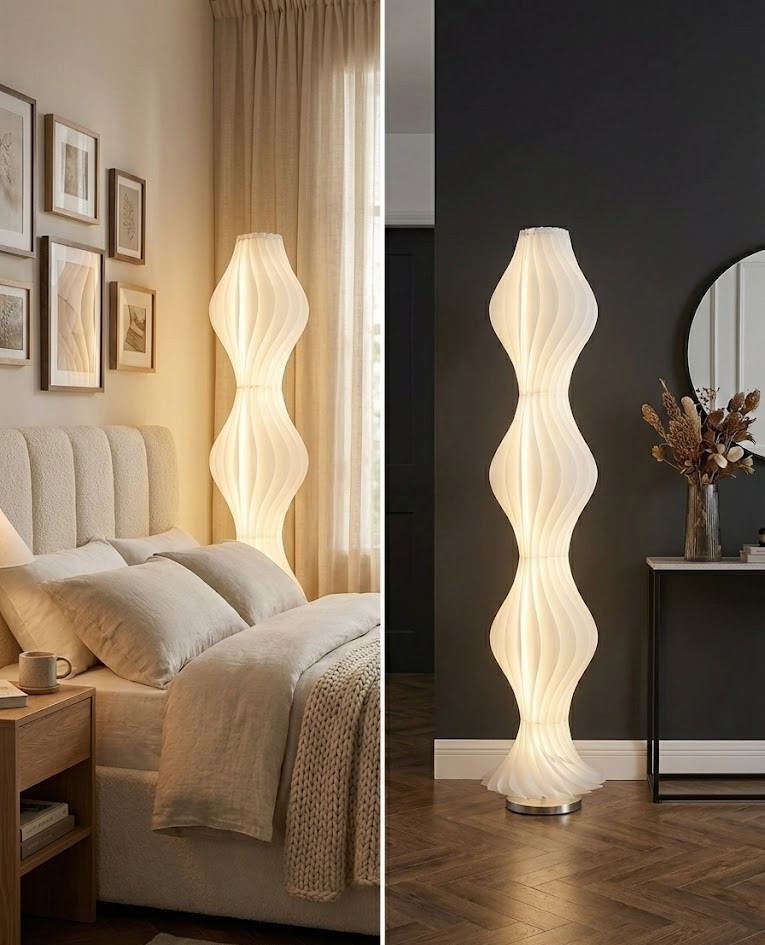 Remote Control Floor Lamp 65" - Adjustable Brightness & Mood Lighting - Elegant