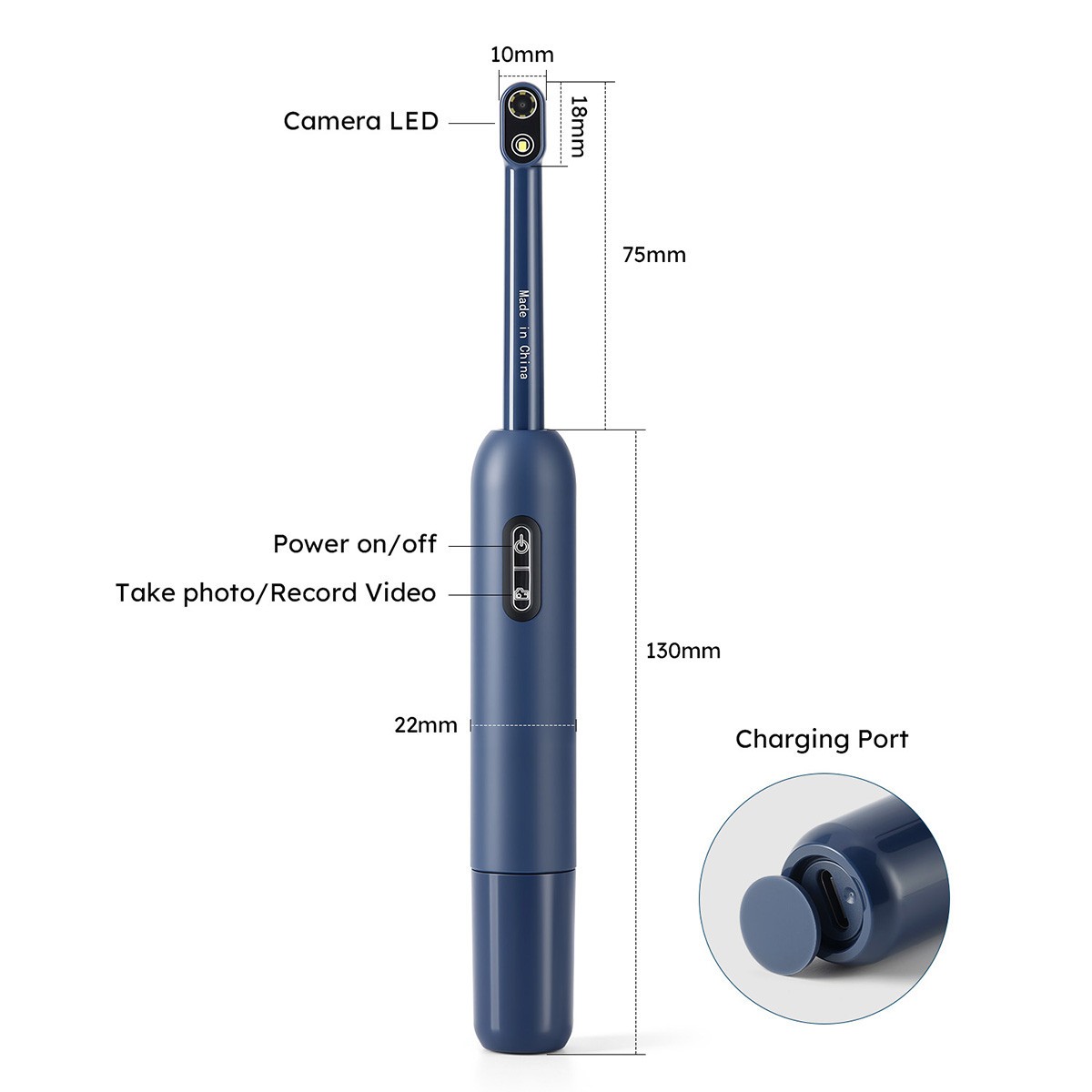AZDENT Dental Intraoral Camera Digital Imaging Oral Camera Wifi 7 Cold LED light