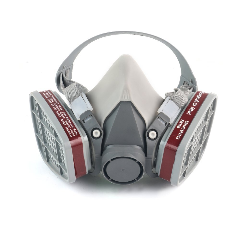 17 in1 Half Face Gas Mask Facepiece Spray Painting Respirator Safety Suit F 6200