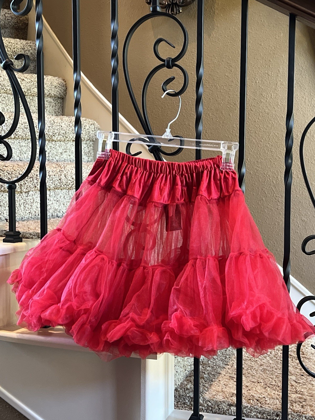 Leg Avenue Womens Layered Tulle Petticoat Skirt Tutu Costume Red One Size NWOT