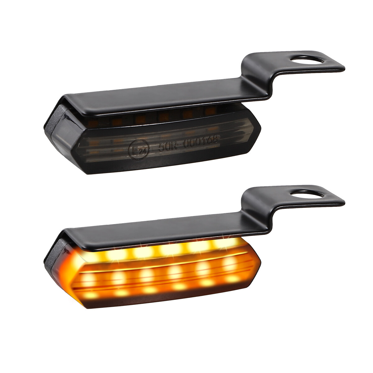 2Pcs Mini Motorcycle LED Turn Signal Blinker Handlebar Light For Harley Davidson