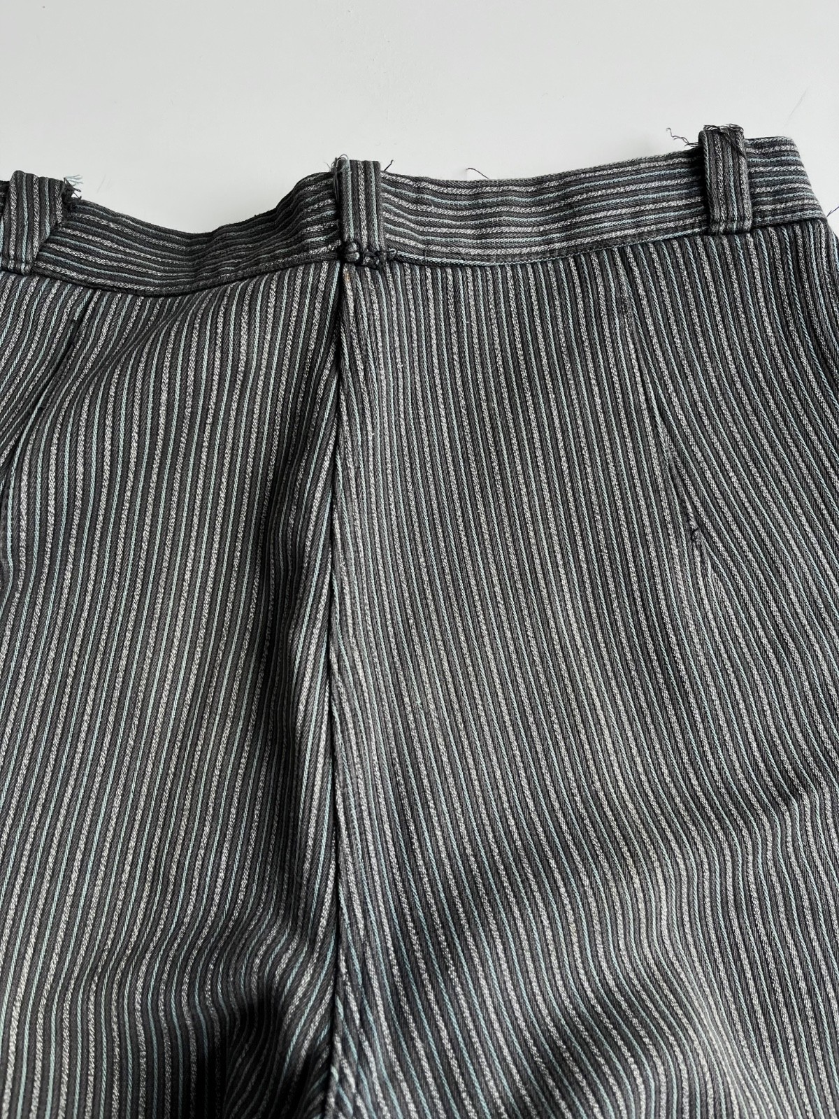 Vintage 1940s French Bleu Work Stripes Pants Made in France size 30 x 26