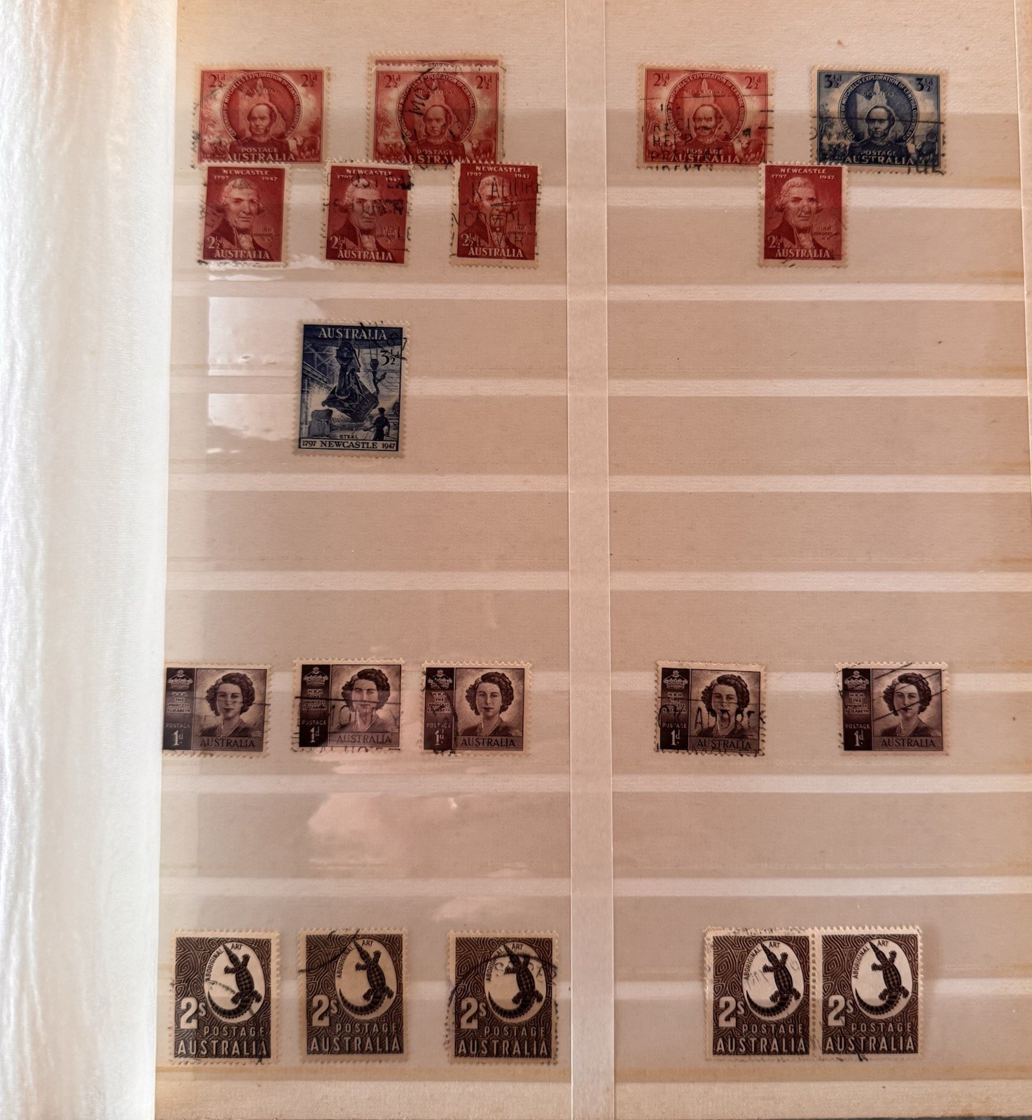 Australia Stamp Album. 1940’s - 70. SG, well populated. Roos, Royalty, Sport…