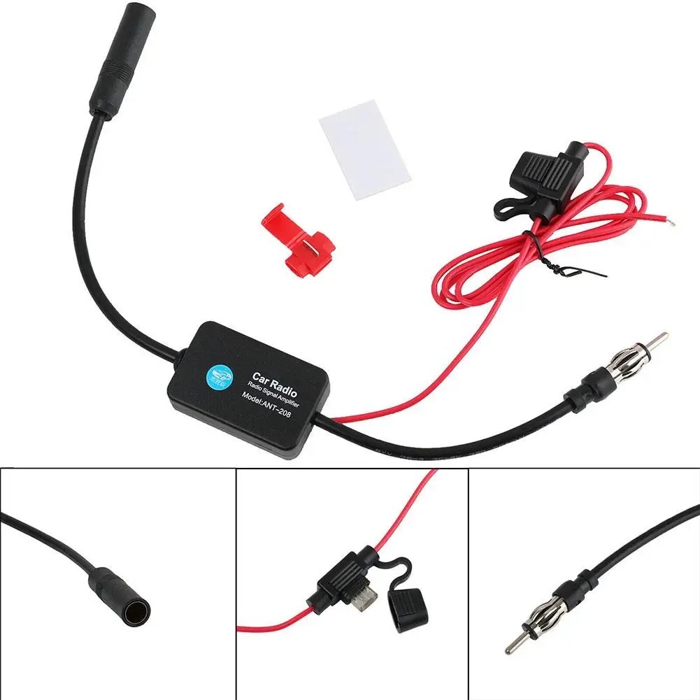 Car Auto Stereo FM & AM Radio Signal Antenna Aerial Signal Amp Amplifier Booster