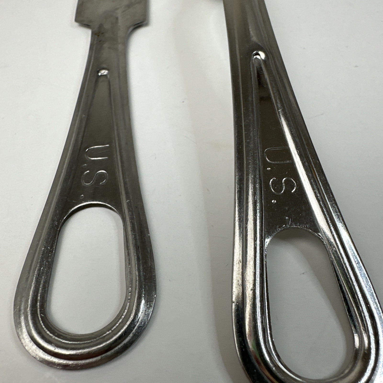 USGI Vintage Military Mess Kit Knife & Spoon Utensils Used