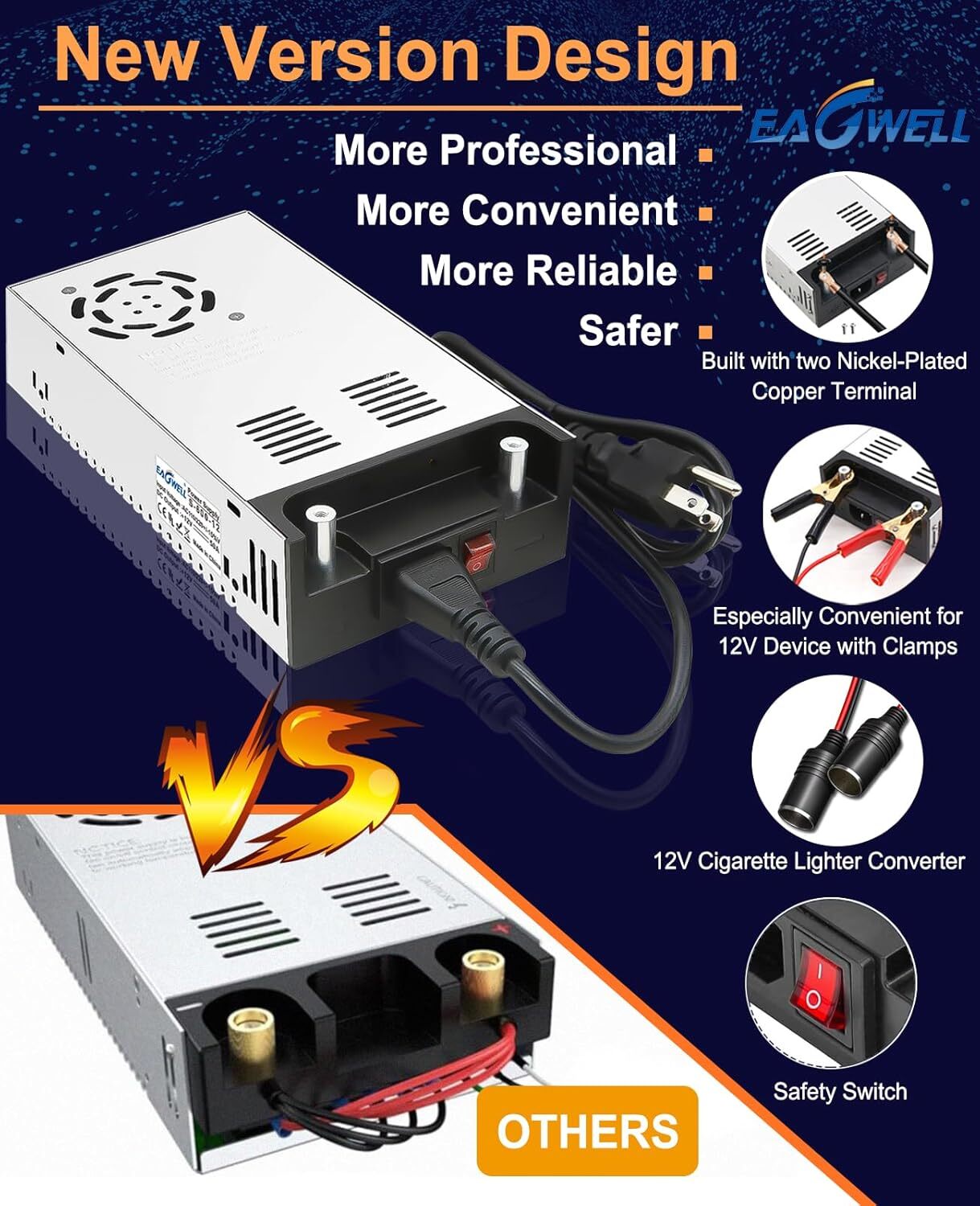 110V AC to 12V DC Converter Power Supply SMPS Transformer for RV Pump LED Strip