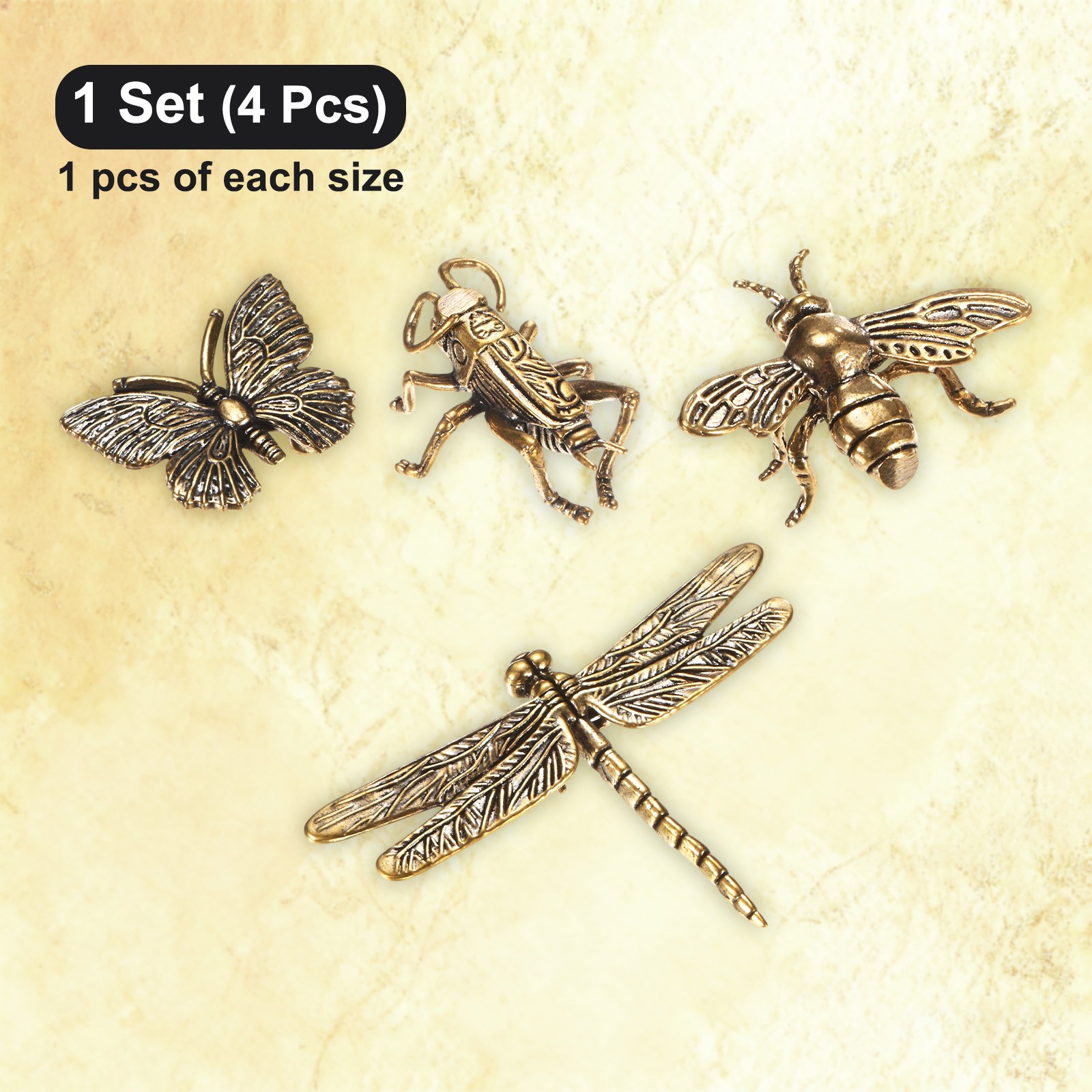 1-Set Bird Bath Copper Disk [Butterfly, Cricket, Dragonfly]
