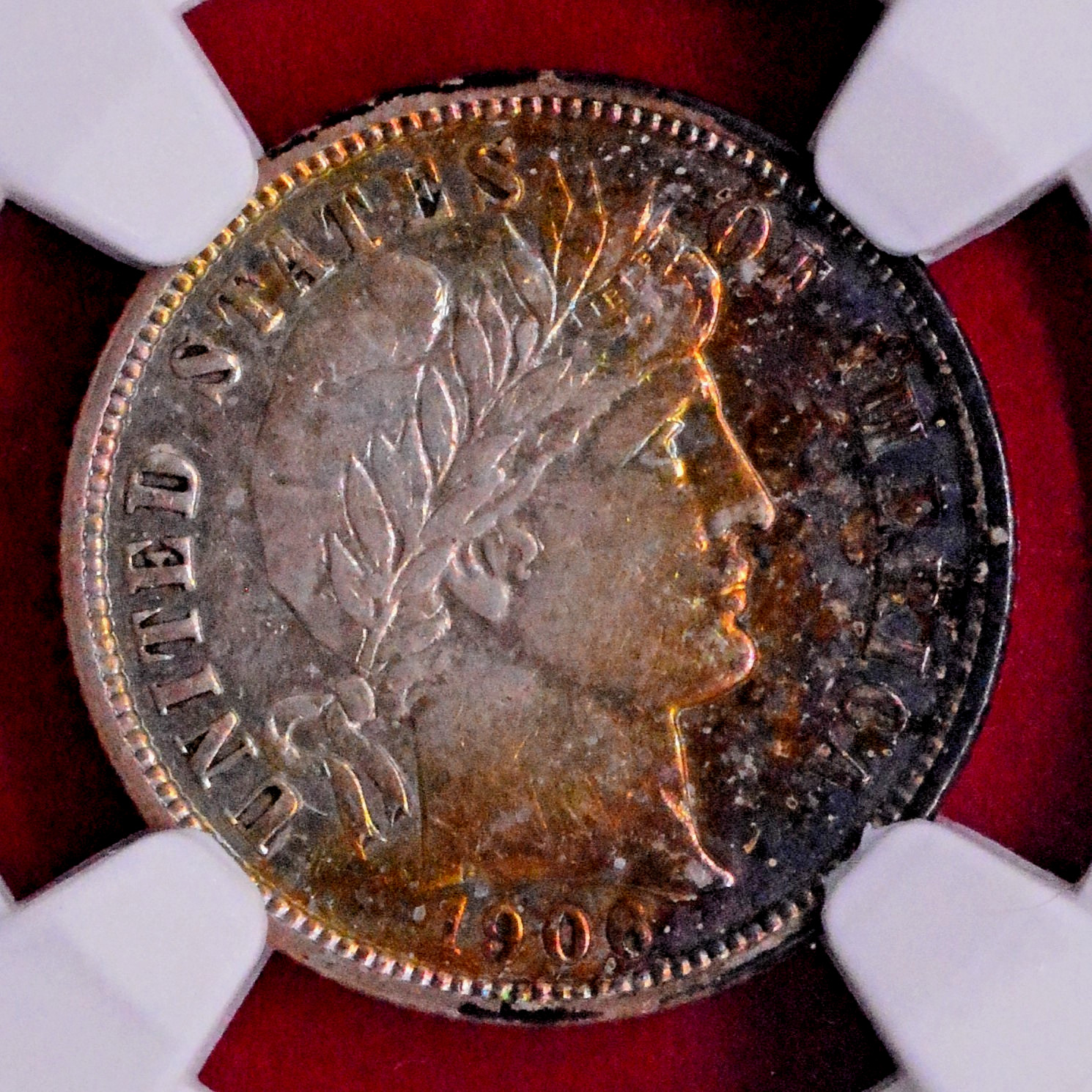NGC AU! 1906-D BARBER DIME