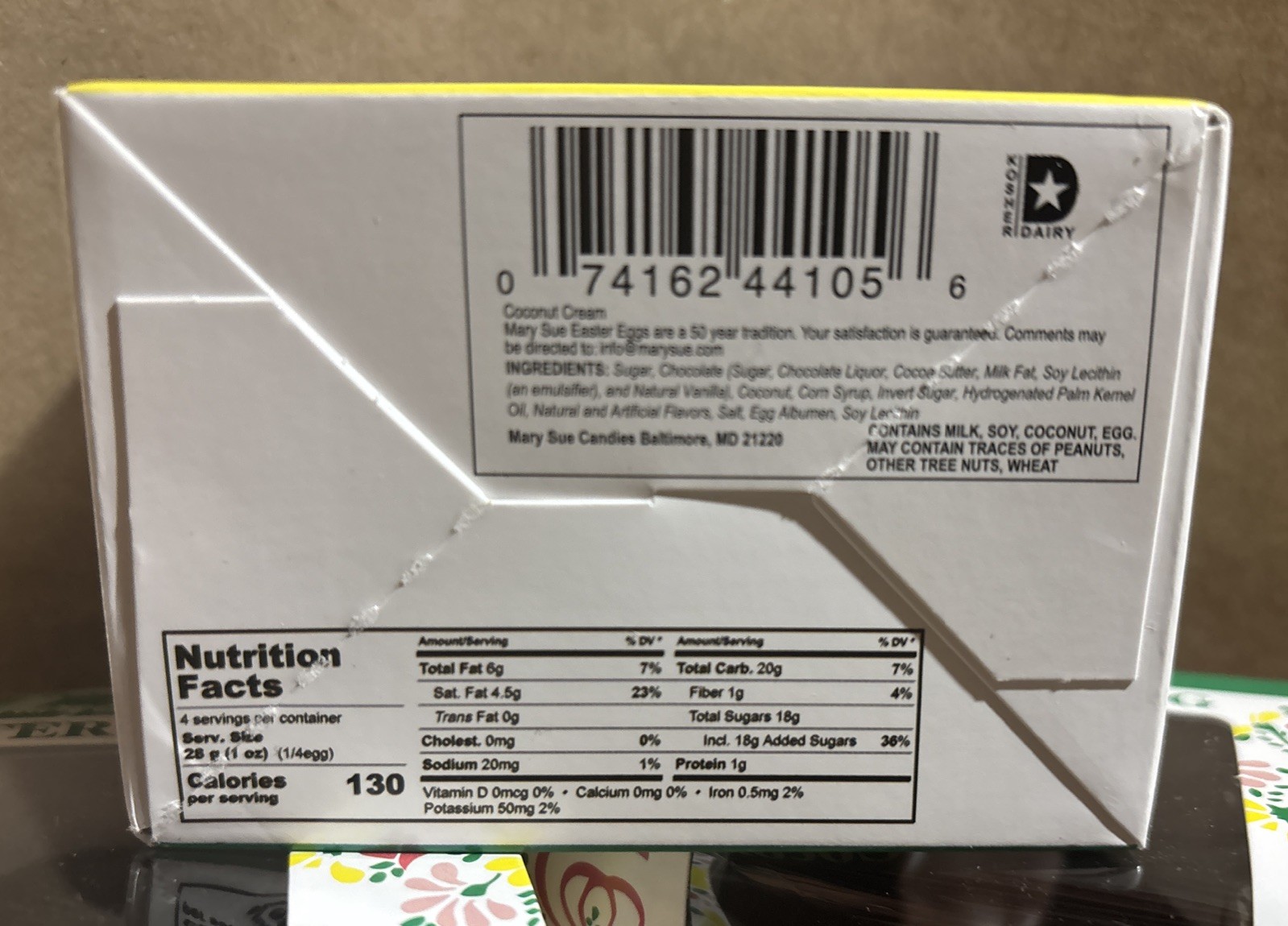 3 Mary Sue 4oz Chocolate Coconut Cream Egg Easter Hunt Candy Like Lerro Zitners