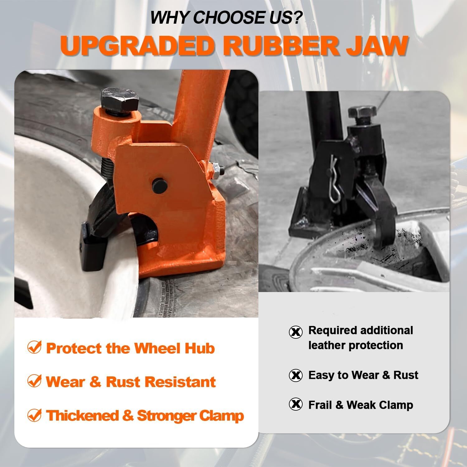 Manual Tire Bead Breaker Changer Tool w Rubber Pad for 38"-42" Car Bus Truck ATV