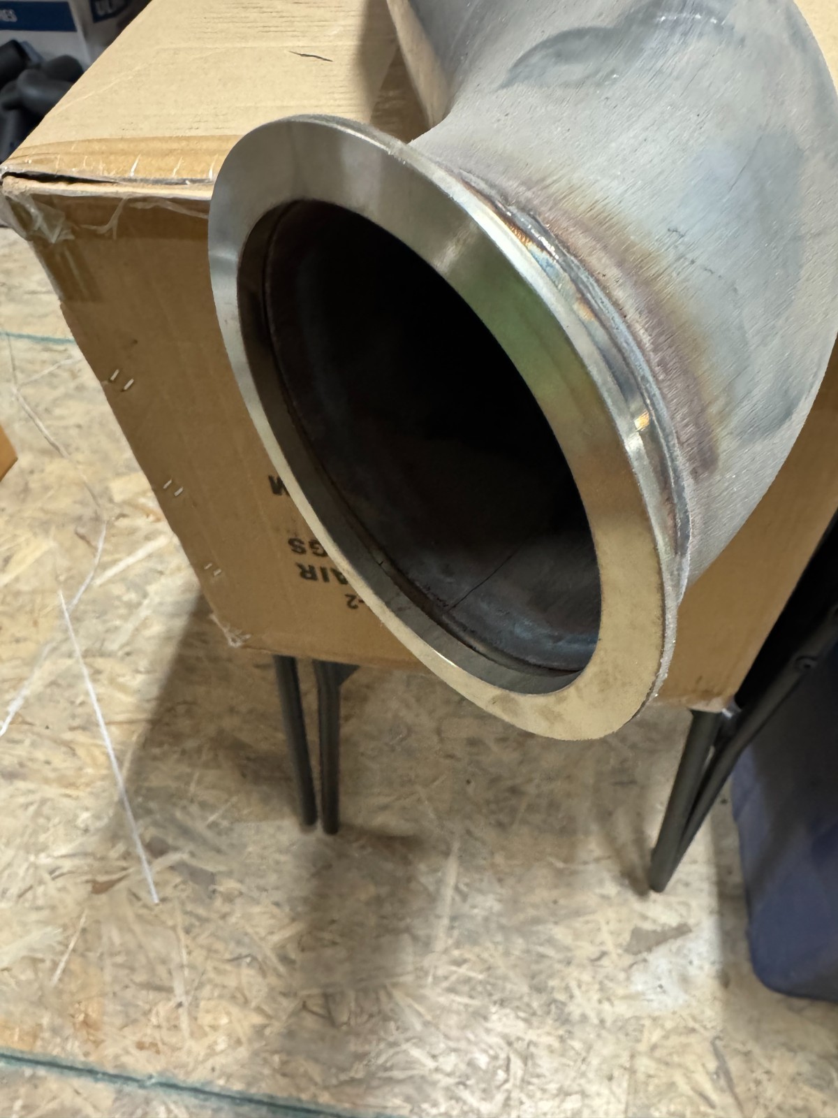 High mount turbo cummins S400 4" turbo downpipe