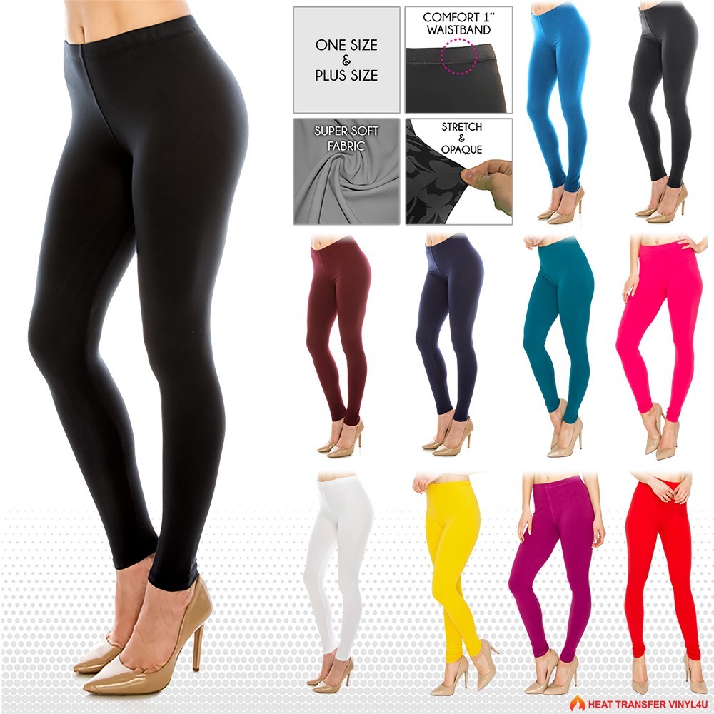 Women's Buttery Ultra Soft Premium Solid Color Leggings - One Size and Plus Size