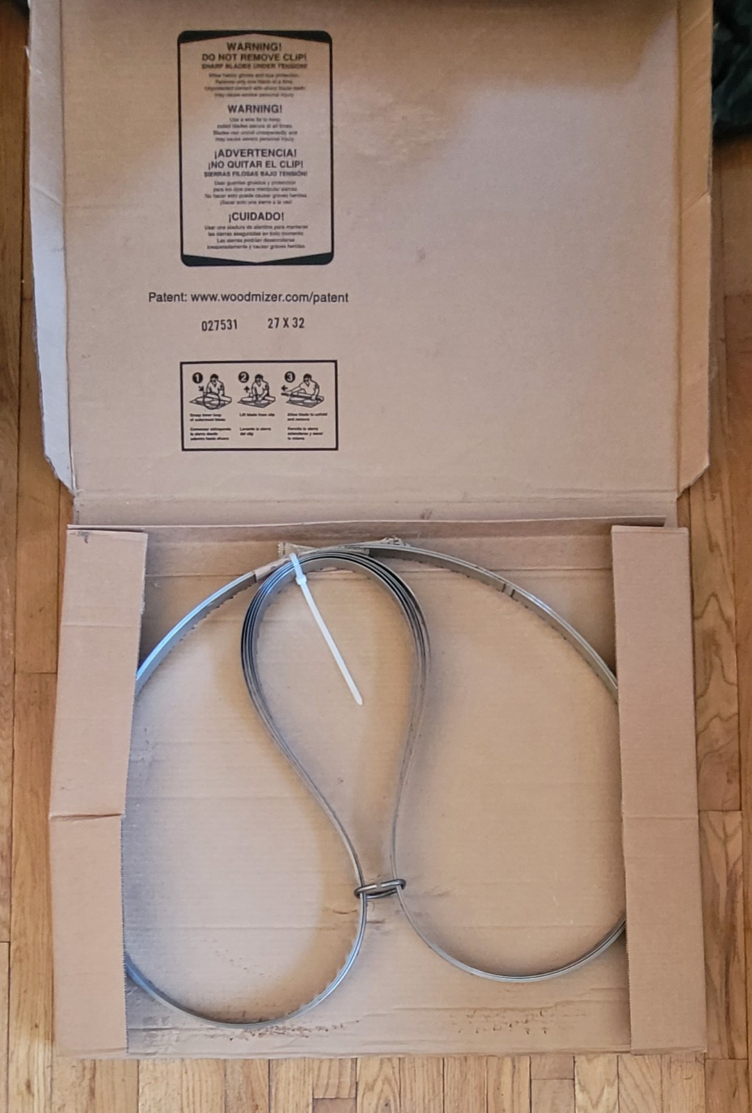 Wood-Mizer 132" Sawmill Bandsaw Blades 5-Pack - DoubleHard 10 Silver Tip