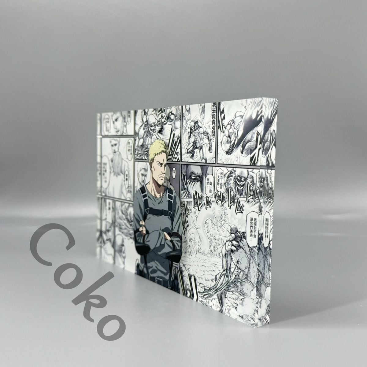 Display Stand Attack on Titan Acrylic Brick Reiner Braun Anime Standing Sign