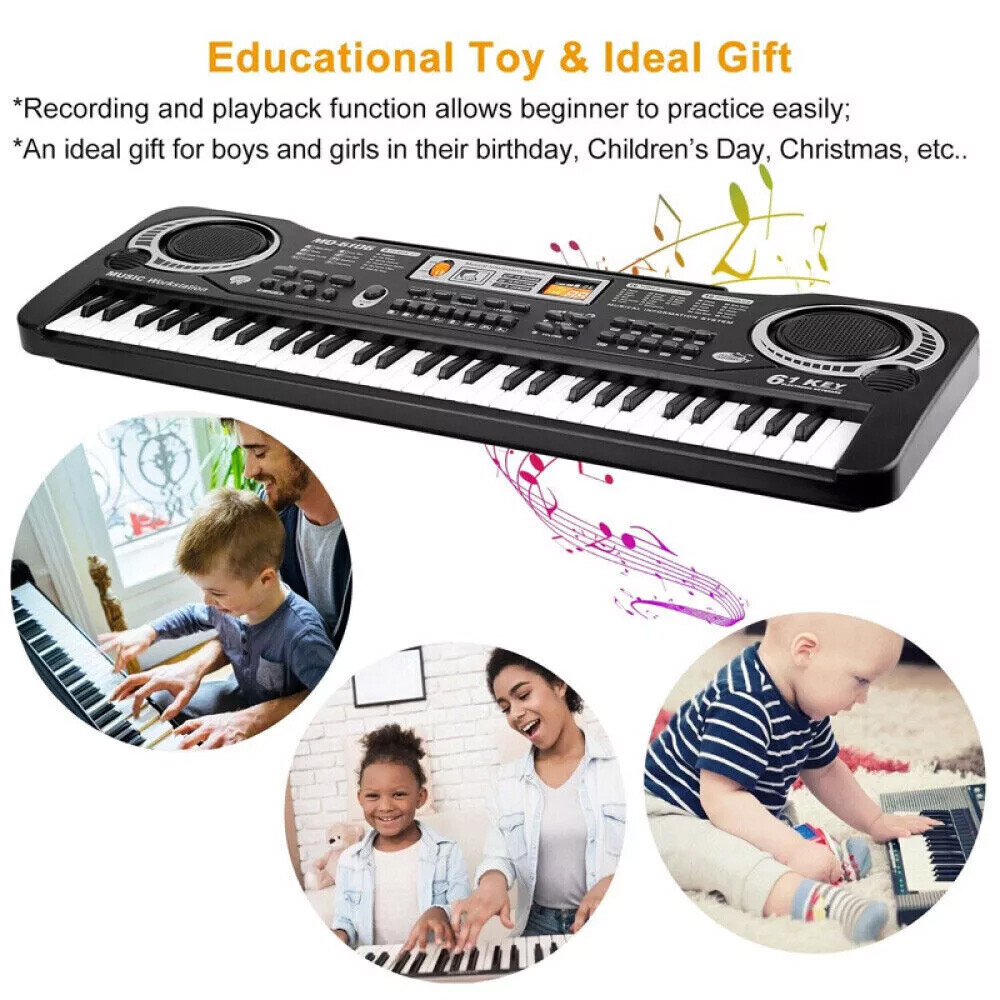 Kids 61-Key Portable Electronic Keyboard Piano Educational Toy