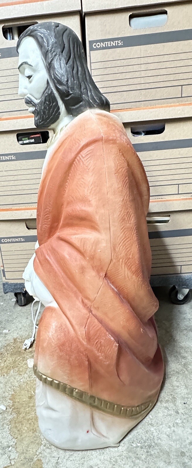 Blowmold Nativity Joseph 31'' vintage yard decor New Light Fixture