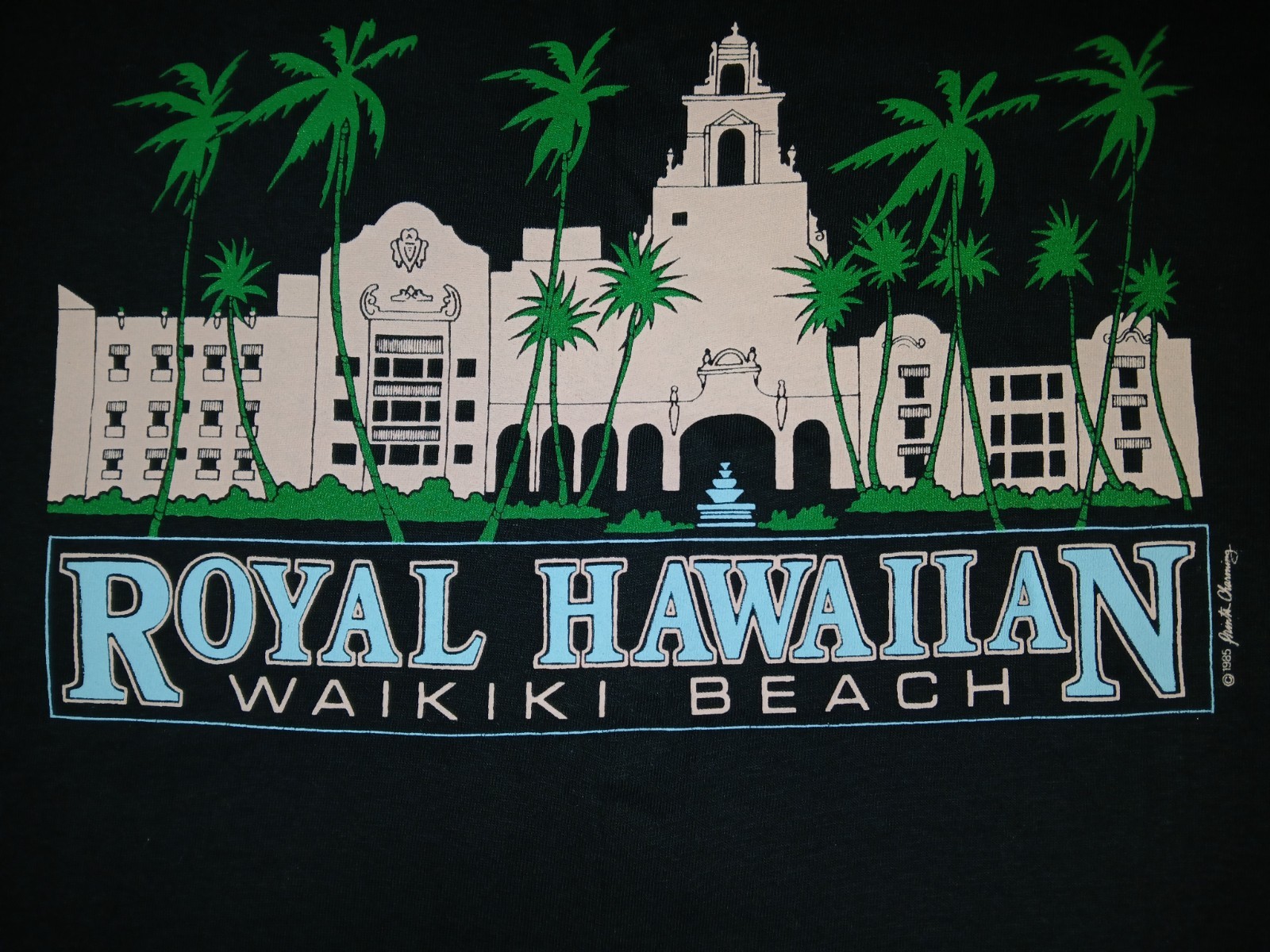 VINTAGE HAWAII T 1985 SHIRT ROYAL HAWAIIAN HOTEL WAIKIKI BEACH tank top sz M