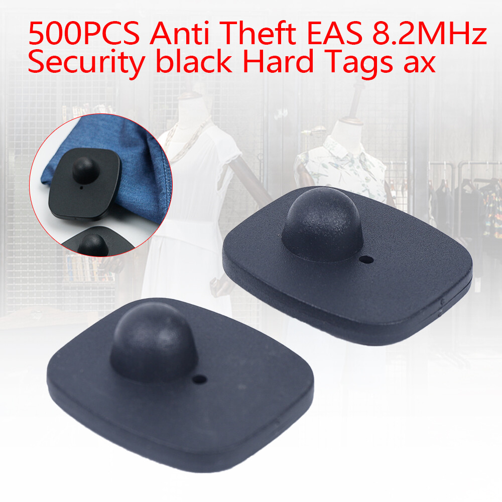 500pcs Checkpoint EAS Retail Security Hard Tags w/ Pins For RF Anti-Theft Alarm