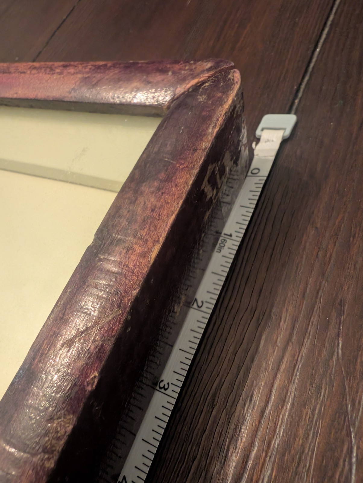 Vintage Chinese Mother Of Pearl Shell Porcelain Landscape 3D Painting Wood Frame