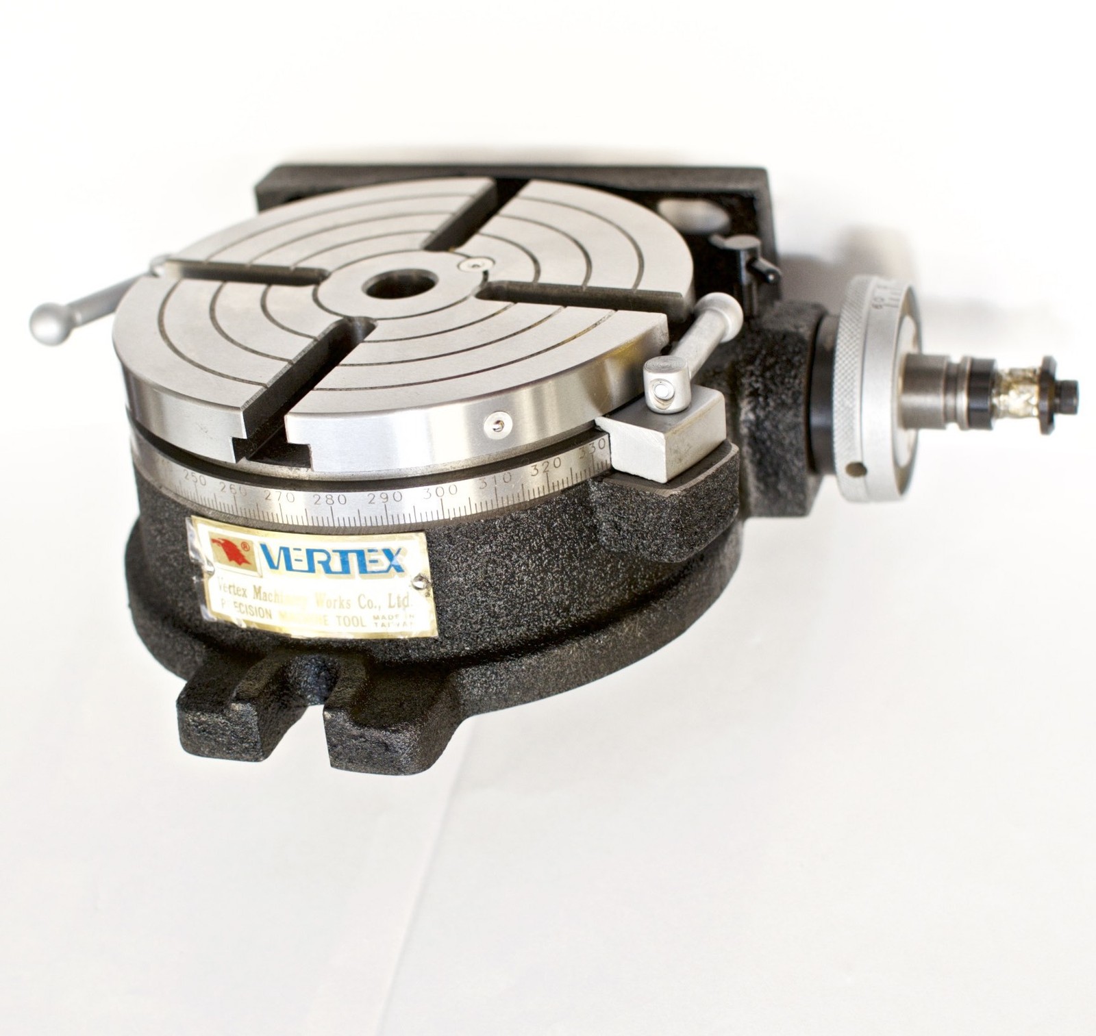 VERTEX HV-6 (4-Slot) 6" Horizontal/Vertical Rotary Table with 4-Slot Face Plate