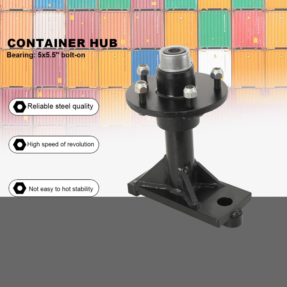 5x 5.5 Lug Shipping Container Wheels Bolt-on Spindle Kit US