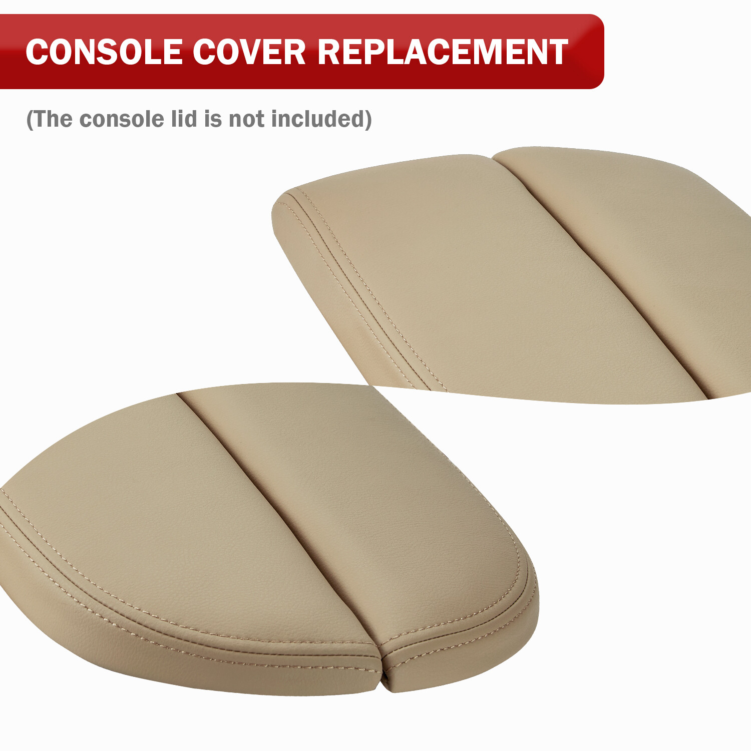 Fit 2007-2013 Acura MDX Leather Center Console Lid Armrest Cover Beige Parchment